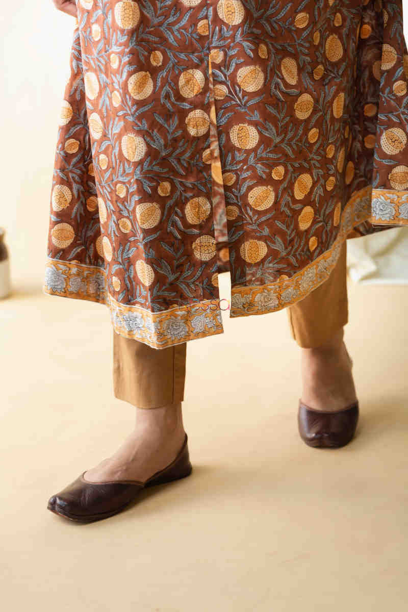 Image for Kusvaa Vcr53 Dharini Kurta With Hand Block Print Bottom