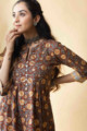 Image for Kusvaa Vcr53 Dharini Kurta With Hand Block Print Neck