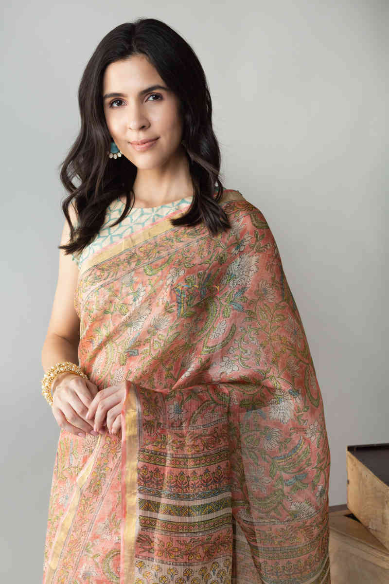 Image for Kusvaa Vcs01 Amshutha Kota Silk Saree With Blouse Front 1