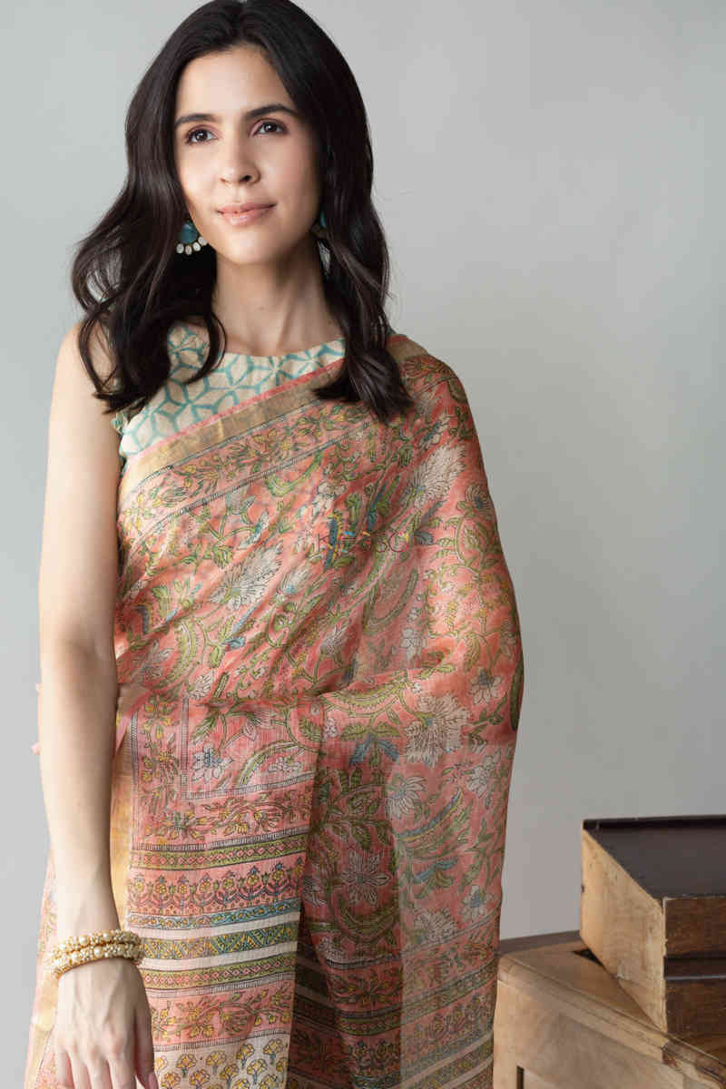 Image for Kusvaa Vcs01 Amshutha Kota Silk Saree With Blouse Front