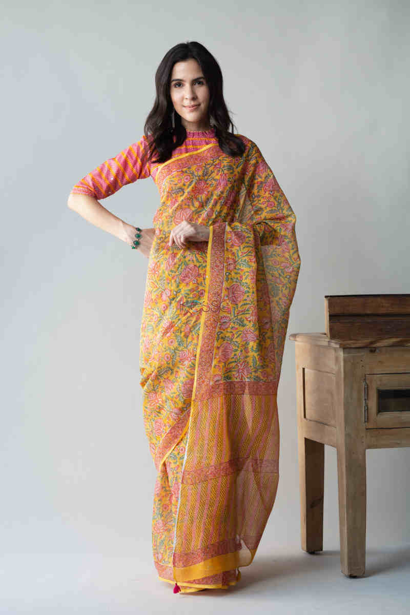 Image for Kusvaa Vcs02 Anora Kota Doriya Saree With Blouse Featured