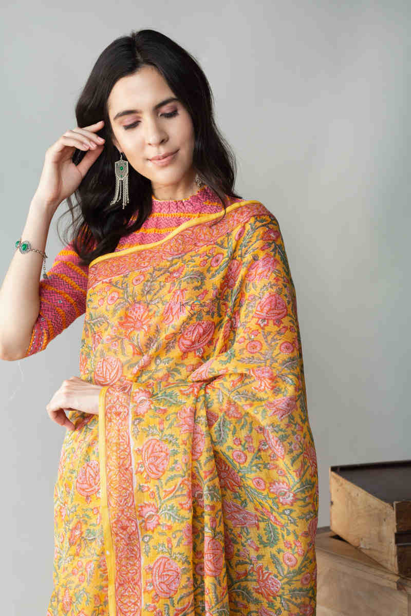 Image for Kusvaa Vcs02 Anora Kota Doriya Saree With Blouse Front