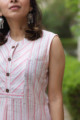 Image for Kusvaa Ws698 Zuhi Short Top With Stripes Closeup