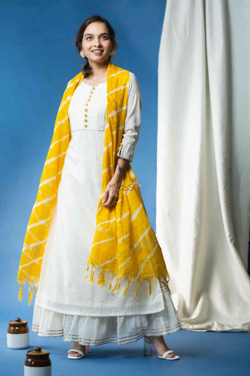 Image for Kusvaa Ws701 Chakori Kurta Dupatta Set With Embroidery And Gota Work Featured