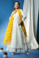 Image for Kusvaa Ws701 Chakori Kurta Dupatta Set With Embroidery And Gota Work Look 1