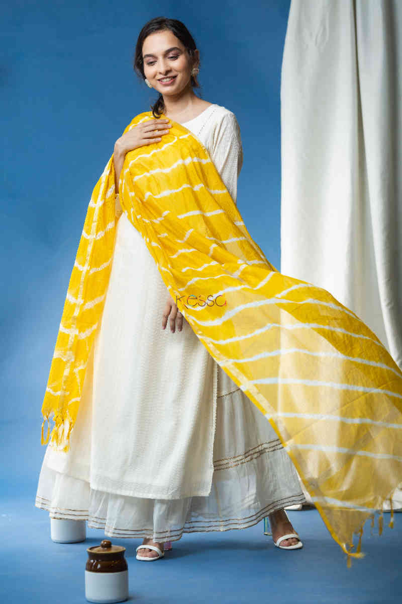 Image for Kusvaa Ws701 Chakori Kurta Dupatta Set With Embroidery And Gota Work Look