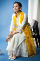 Image for Kusvaa Ws701 Chakori Kurta Dupatta Set With Embroidery And Gota Work Sitting