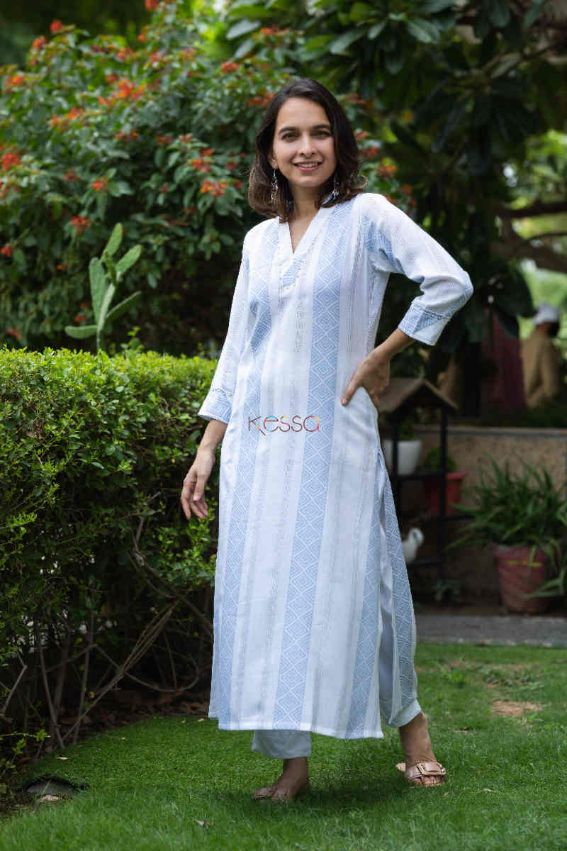 Image for Kusvaa Ws702 Mahnoor Kurta With Sequin And Moti Work Featured