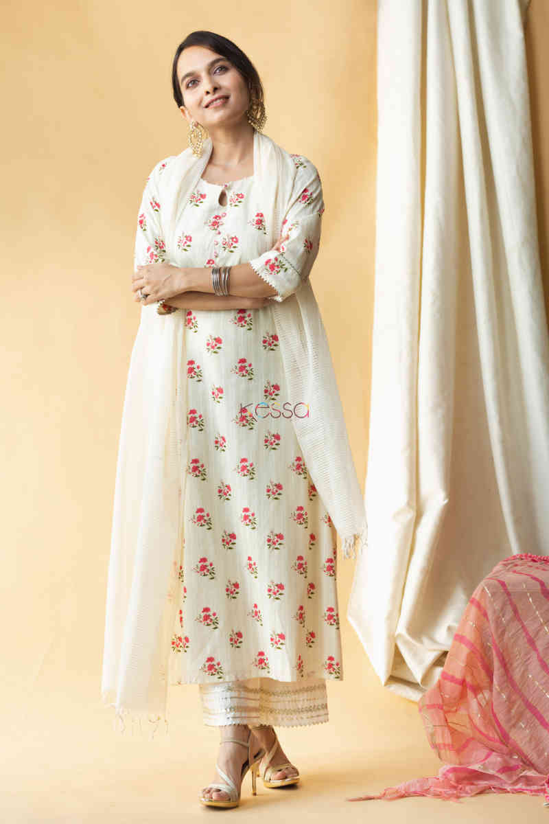 Image for Kusvaa Ws704 Marhaan Kurta Dupatta Set With Gota Work Featured