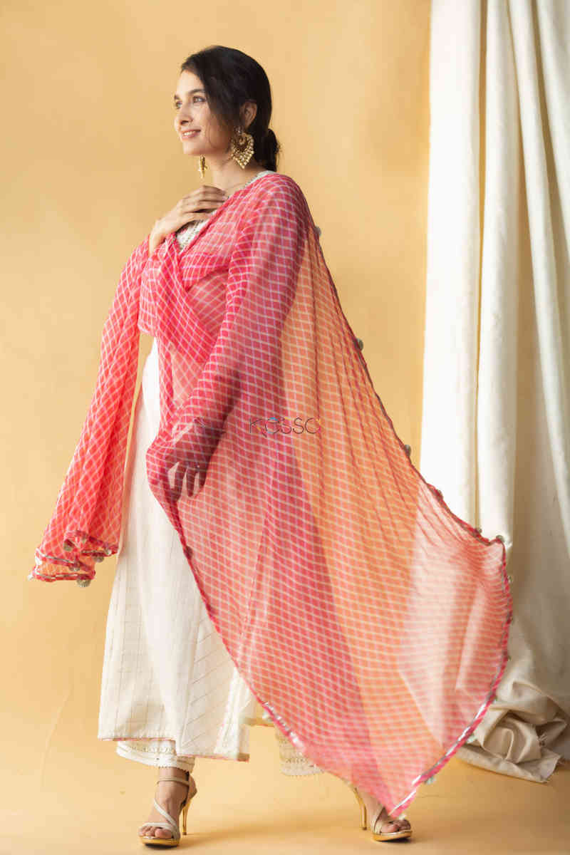 Image for Kusvaa Ws706 Aurima Kurta Dupatta Set With Pittan Thread Work Look 1
