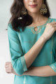 Image for Kusvaa Ws708 Neelambari Kurta With Gota Patti Work New Closeup