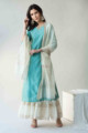 Image for Kusvaa Ws708 Neelambari Kurta With Gota Patti Work New Front