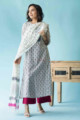 Image for Kusvaa Wsr217 Gajra Kurta Dupatta Set With Hand Block Print Front 1