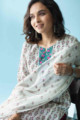 Image for Kusvaa Wsr217 Gajra Kurta Dupatta Set With Hand Block Print Sittng 1