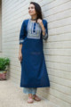 Image for Kusvaa Avdaf56 Raina Kurta And Pants Set With Gota And Patchwork Look