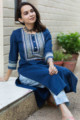 Image for Kusvaa Avdaf56 Raina Kurta And Pants Set With Gota And Patchwork Sitting