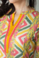 Image for Kusvaa Avdaf58 Raizel Kalidaar Kurta With Hand Block Print Top