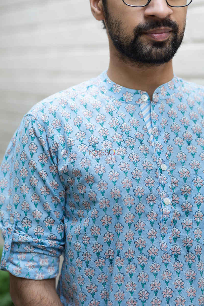 Image for Kusvaa Awk35 Arnit Shirt With Hand Block Print Neck