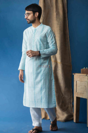 Image for Kusvaa Awk36 Arshveer Kurta With Hand Block Print Featured