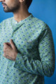 Image for Kusvaa Awk37 Aarshin Kurta With Hand Block Print Closeup