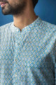Image for Kusvaa Awk38 Shabab Kurta With Hand Block Print Closeup