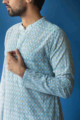 Image for Kusvaa Awk38 Shabab Kurta With Hand Block Print Sleeves