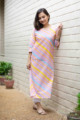 Image for Kusvaa De86 Afsoon Kurta With Leheriya Print Look 1