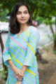 Image for Kusvaa De87 Raqs Kurta With Leheriya Print Front 1