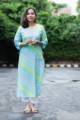 Image for Kusvaa De87 Raqs Kurta With Leheriya Print Look 1 1