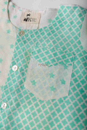 Image for Kusvaa Dek36 Tabrid Kurta Pajama Set With Quirky Print 1 Closeup