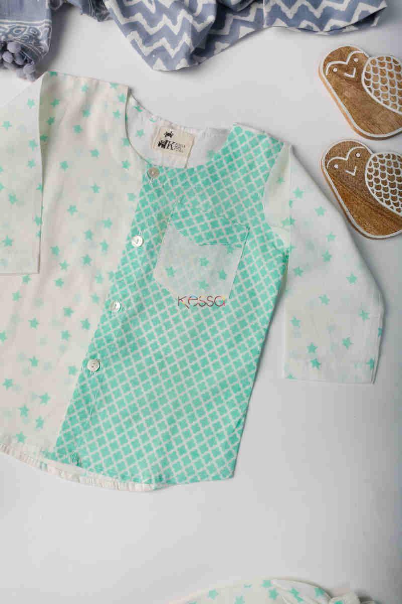 Image for Kusvaa Dek36 Tabrid Kurta Pajama Set With Quirky Print 1 Top