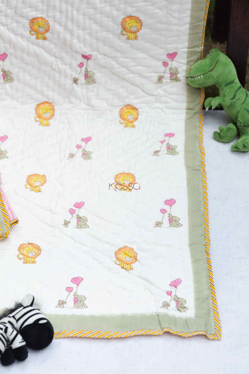 Image for Kusvaa Kaq156 Sheru Baby Quilts With Hand Block Print Front