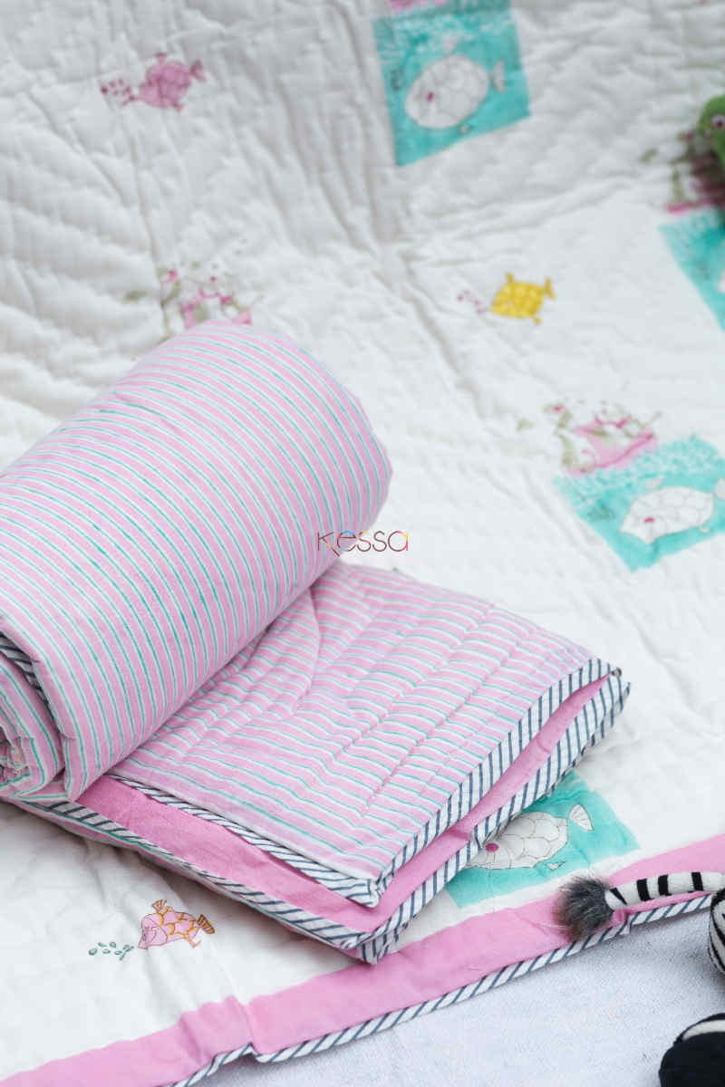 Image for Kusvaa Kaq157 Bulbula Baby Quilts With Hand Block Print Look