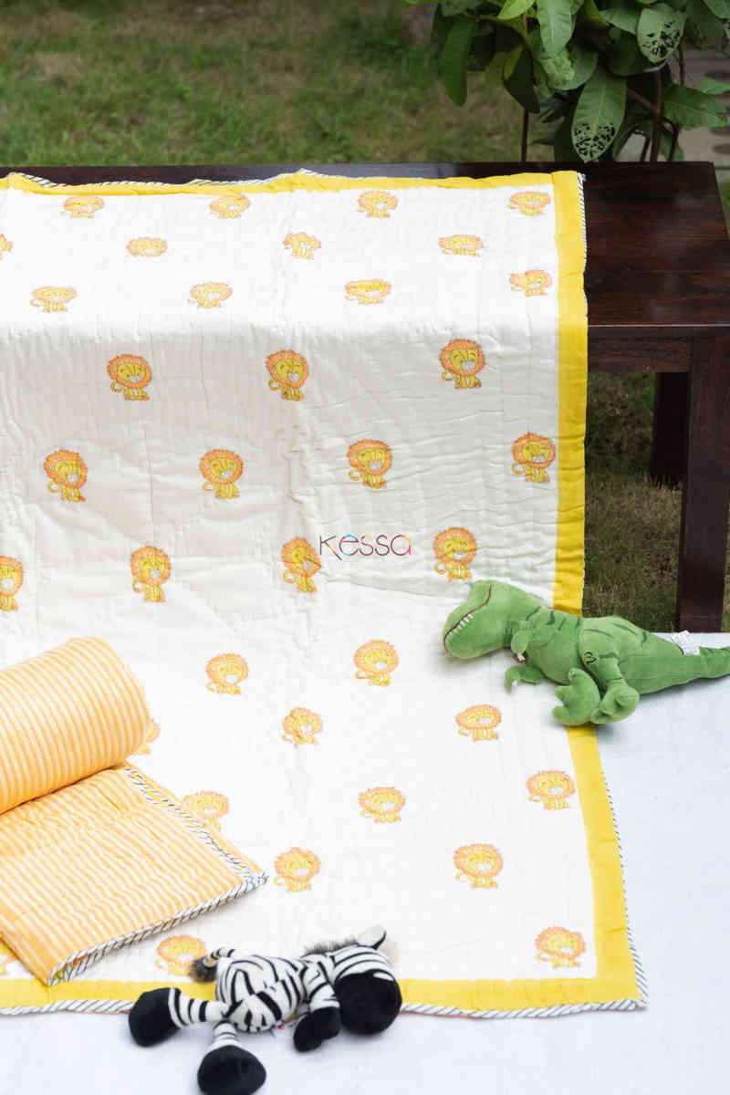 Image for Kusvaa Kaq160 Baadshah Baby Quilts With Hand Block Print Featured