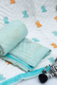 Image for Kusvaa Kaq161 Rocky Rhino Baby Quilts With Hand Block Print Closeup