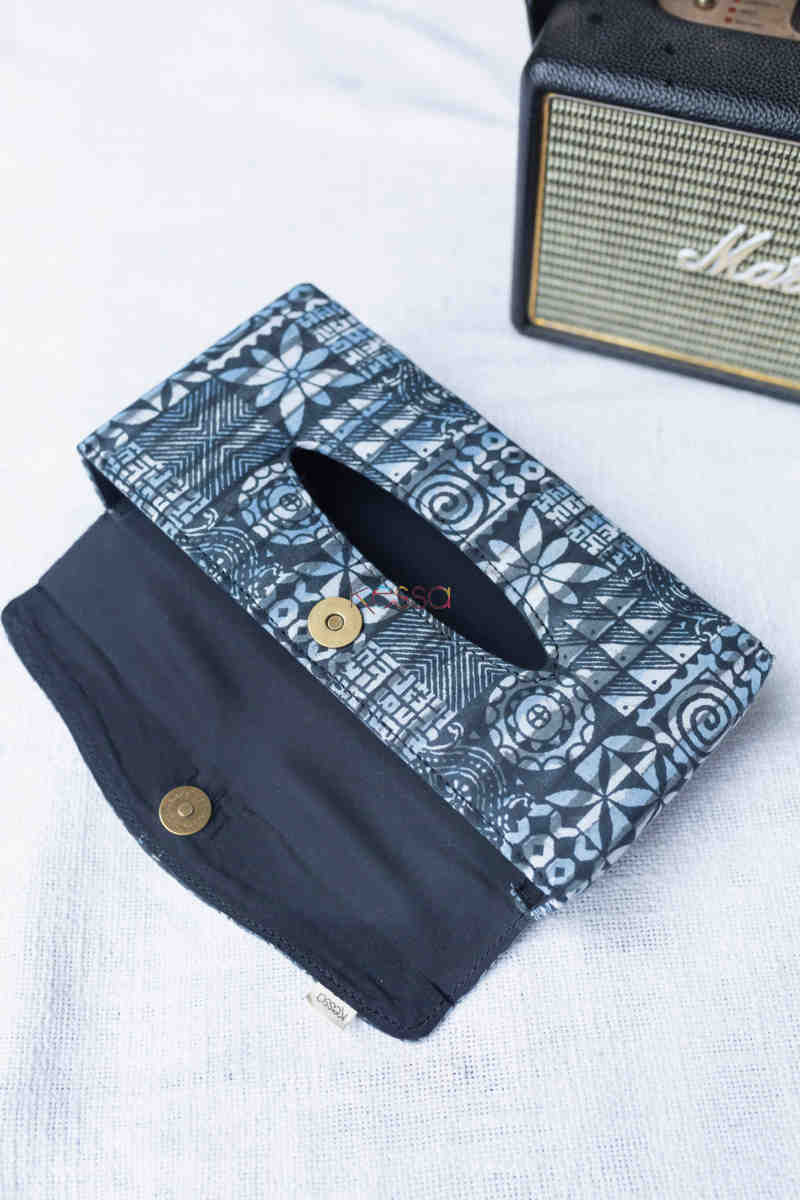 Image for Kusvaa Pia12 Neelam Blue Tissue Dispenser Front
