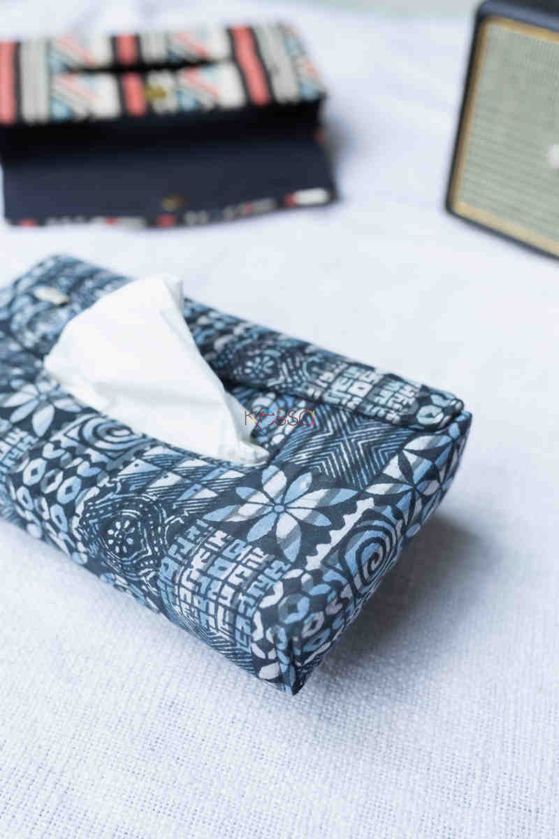 Image for Kusvaa Pia12 Neelam Blue Tissue Dispenser Look