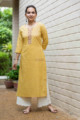 Image for Kusvaa Taf55 Hiranya Straight Kurta With Floral Print Look