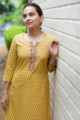 Image for Kusvaa Taf55 Hiranya Straight Kurta With Floral Print Side