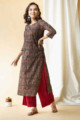 Image for Kusvaa Taf58 Sariya Kurta With Hand Block Print Look 1