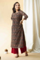 Image for Kusvaa Taf58 Sariya Kurta With Hand Block Print Side
