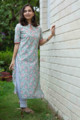 Image for Kusvaa Vcr54 Rabiya Straight Kurta With Floral Print Look 1