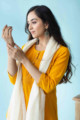 Image for Kusvaa Vcr55 Zarnaab Kurta With Pintucks And Embroidery Dupatta