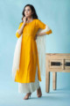 Image for Kusvaa Vcr55 Zarnaab Kurta With Pintucks And Embroidery Side