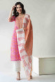 Image for Kusvaa Vcr57 Aygul Kurta Dupatta Set With Aari, Mirror And Tikki Work Look 1