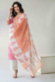 Image for Kusvaa Vcr57 Aygul Kurta Dupatta Set With Aari, Mirror And Tikki Work Look