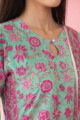 Image for Kusvaa Vcr61 Arokya Kurta And Dupatta Set With Hand Block Print Neck