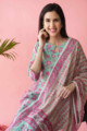 Image for Kusvaa Vcr61 Arokya Kurta And Dupatta Set With Hand Block Print Sitting