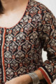 Image for Kusvaa Vcr62 Khuloos Kurta With Hand Block Print Neck