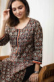 Image for Kusvaa Vcr62 Khuloos Kurta With Hand Block Print Sitting